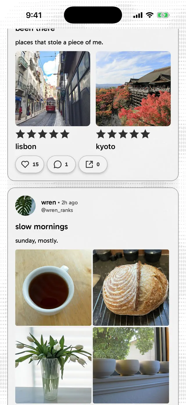 the discover feed in light